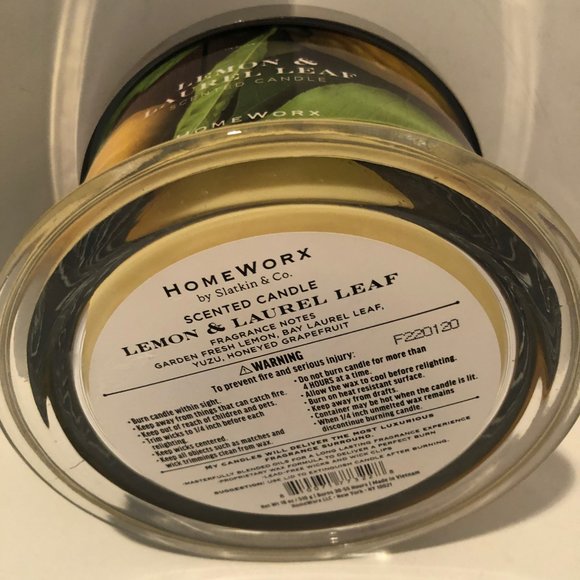 HomeWorx Accents Homeworx By Slatkin Co Lemon Laurel Leaf 4wick